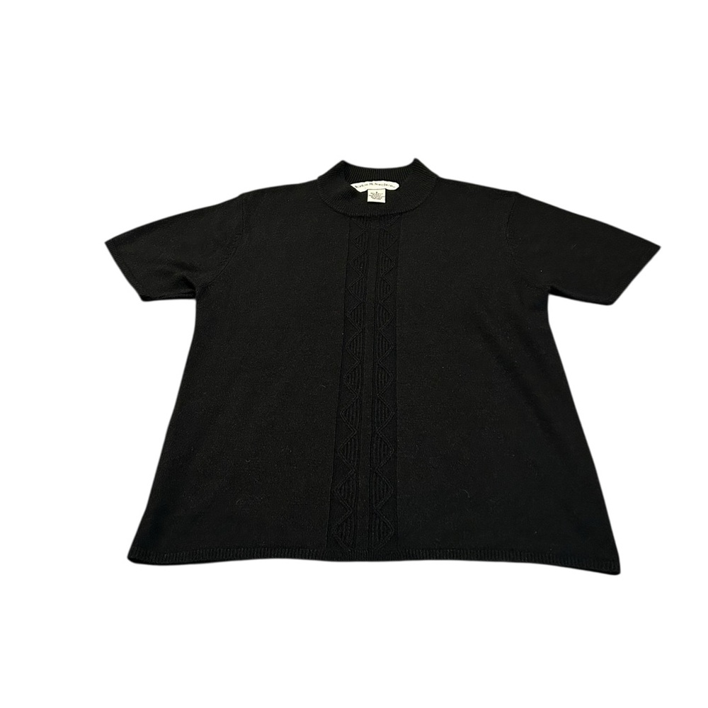 NORTON MCNAUGHTON short sleeve acrylic sweater